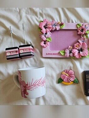 Alba Rosa Gyaru Japanese Y2k Tropical Foral Photo Frame and Accessories Set